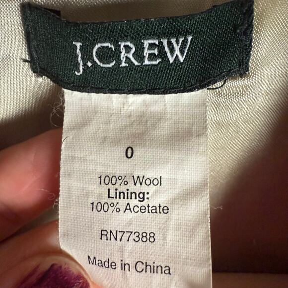 J.Crew Wool Black Jacket Blazer Robert Noble Scottish Cloth Hot Pink Sz 0 - Picture 10 of 10